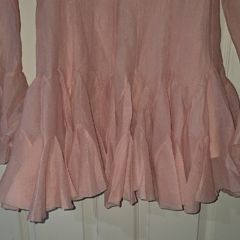 Stylish Pink Ruffle Dress - Picture 8 of 9